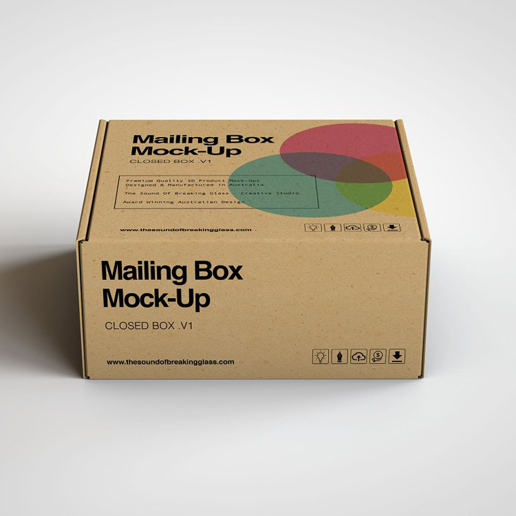 Colorful corrugated box clothing apparel packaging durable courier paper shipping box