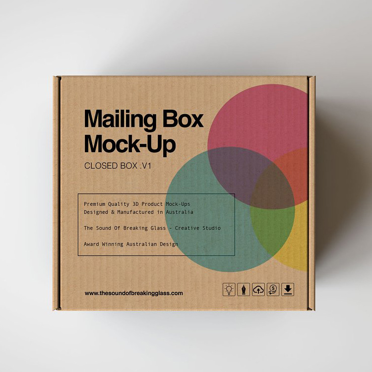 Colorful corrugated box clothing apparel packaging durable courier paper shipping box