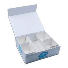 Book box flip box retro gift box custom blue packaging box custom decorative gift box can be hot stamped LOGO