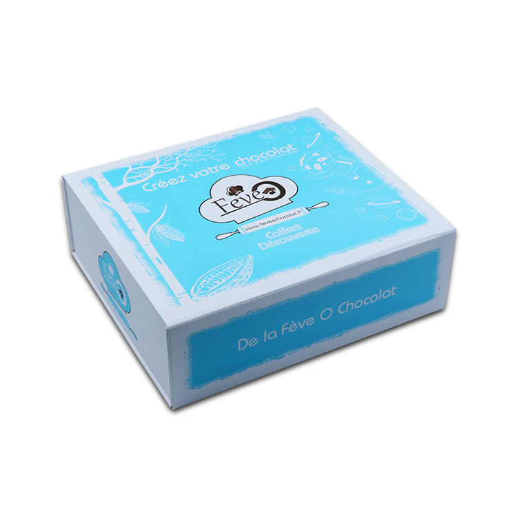 Book box flip box retro gift box custom blue packaging box custom decorative gift box can be hot stamped LOGO