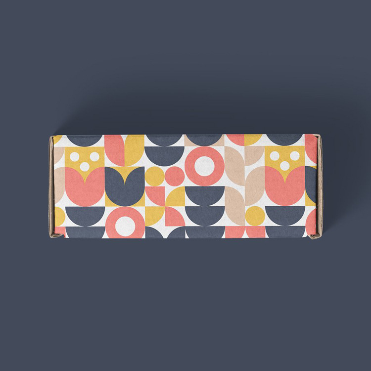 Custom marble printing packaging corrugated cardboard shipping box paper shipping courier box