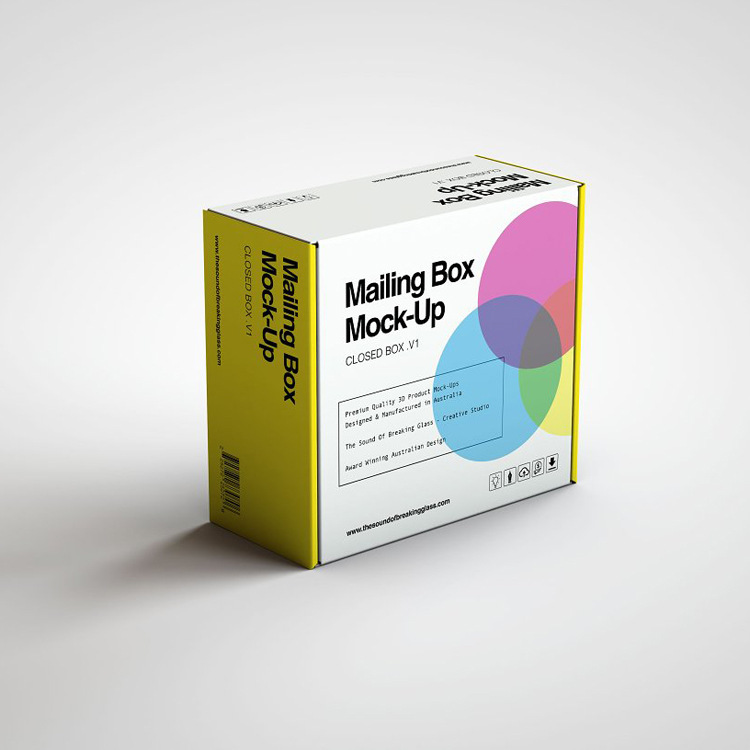 Colorful corrugated box clothing apparel packaging durable courier paper shipping box