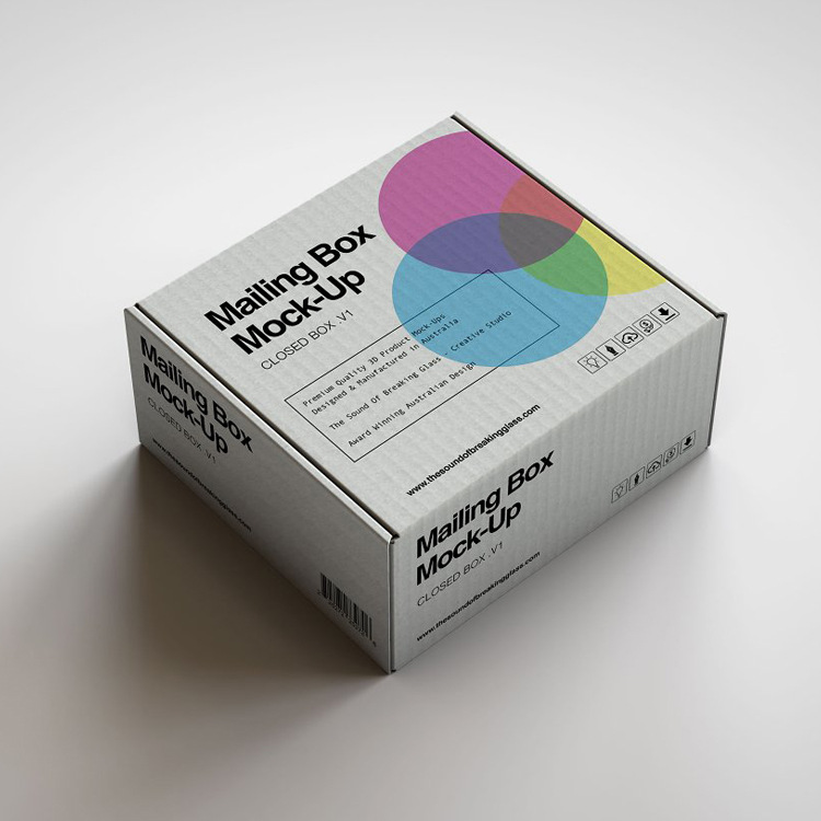 Colorful corrugated box clothing apparel packaging durable courier paper shipping box
