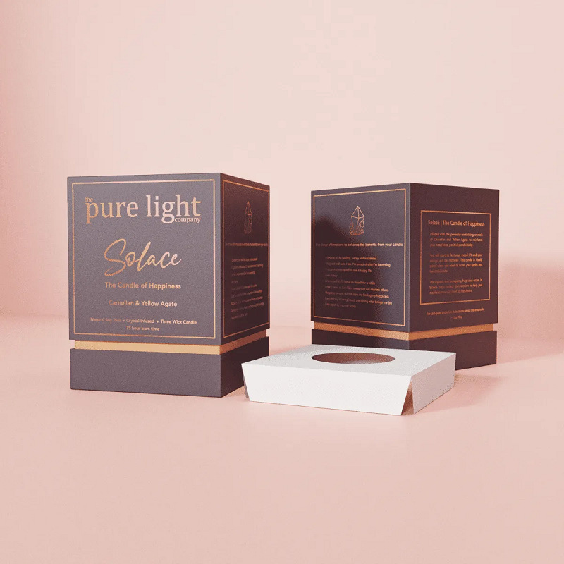 Light blue top and bottom cover box customization EVA inner tray upper and lower cover aromatherapy essential oil packaging box customization manufacturer