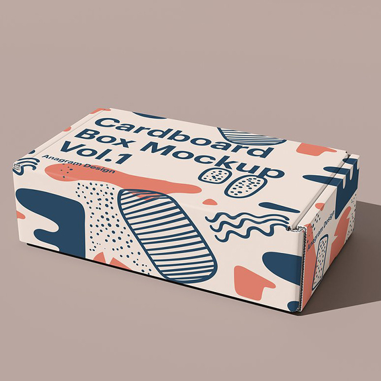 High quality color printing express cosmetics clothing corrugated paper box free design