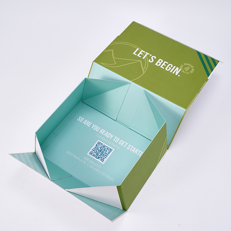 Folding box one piece high-end clothing folding packaging box book-shaped magnetic folding gift box