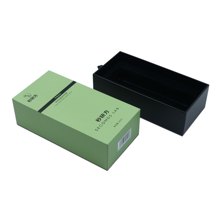 Paper box cosmetic lipstick drawer box special paper gray board black hot stamping process mobile phone pull-out gift box