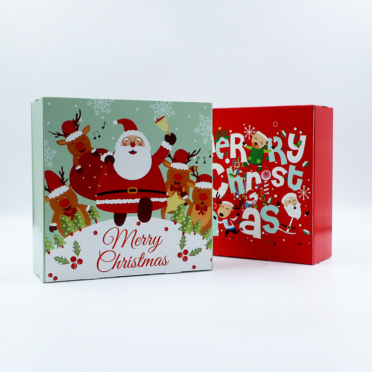 Christmas gift box card gift color box large gift box with customizable gift packaging box
