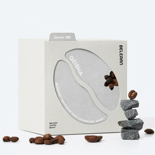 Customized color box with window coffee beans white card with tear strip color box coffee tea bag packaging color box customization