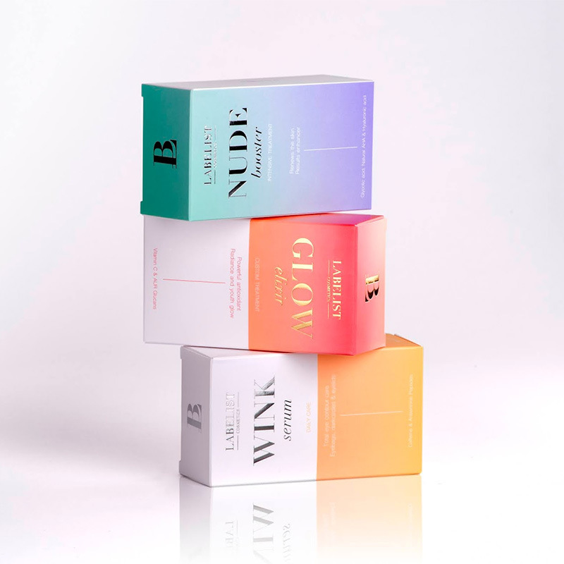 Packaging box paper box skin care cosmetics color box essence essential oil perfume lipstick paper box makeup essential oil double plug box