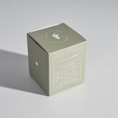 Aromatherapy candle packaging color box Printed white cardboard soy candle packaging white card color box buckle bottom double socket color