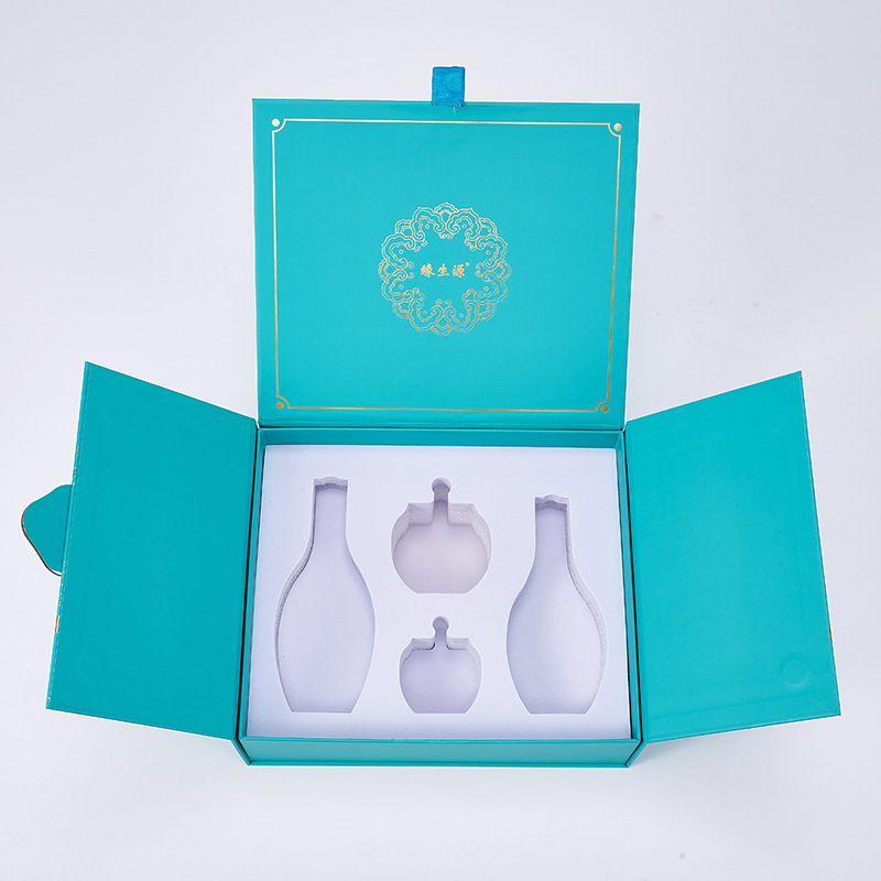High-end gift box custom manufacturer cosmetic packaging box color box skin care products double-opening box custom flip cover gift high-end