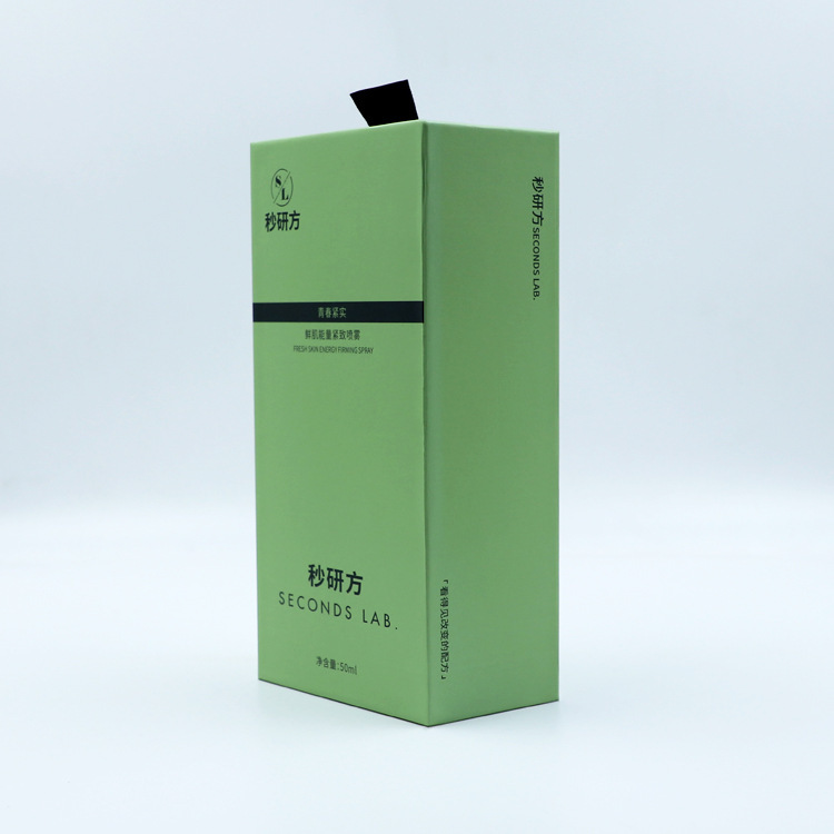 Paper box cosmetic lipstick drawer box special paper gray board black hot stamping process mobile phone pull-out gift box