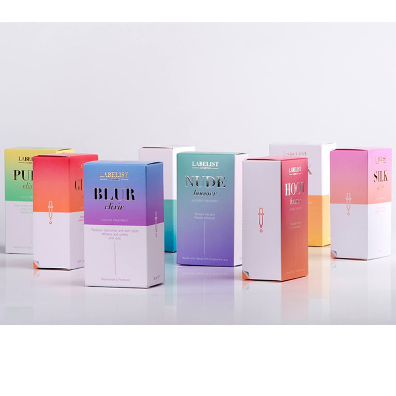 Packaging box paper box skin care cosmetics color box essence essential oil perfume lipstick paper box makeup essential oil double plug box