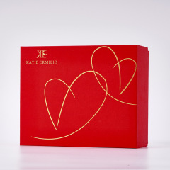 Watch box manufacturer customized New Year red Qixi gift couple watch gift box heart shaped