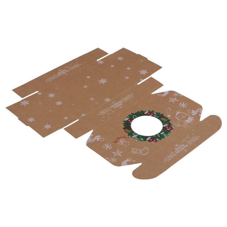 European new kraft paper airplane box kraft paper semicolon Christmas box window sticker pvc fruit box gift box