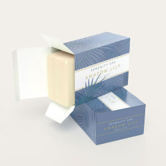 Paper box packaging custom cosmetic skin care product soap box white card silver card paper packaging box