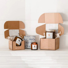 Custom designed window kraft paper box, soy candle aromatherapy packaging color box, kraft paper window box