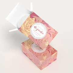 Paper box packaging custom cosmetic skin care product soap box white card silver card paper packaging box