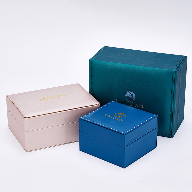 Custom flip cover PU jewelry box men's business watch watch couple watch packaging box wooden box watch box