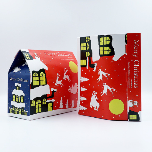 Portable box Christmas corrugated box gift box packaging box can be customized paper box corrugated color box can be customized portable gift box packaging