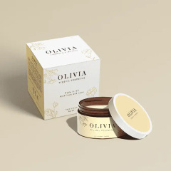 Printed logo color box candle paper box white cardboard custom candle packaging box UV embossed logo color candle box