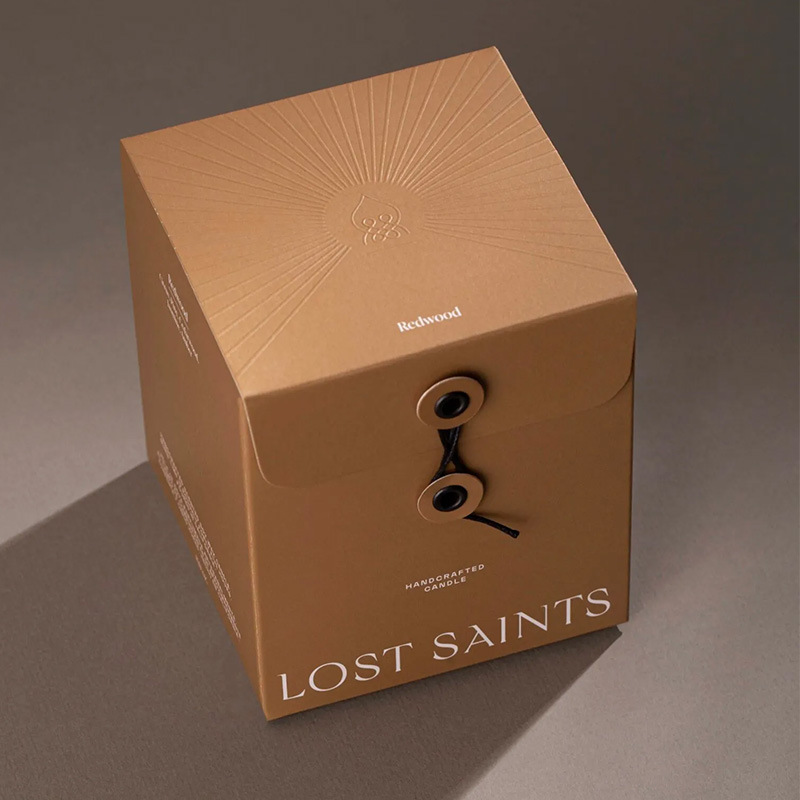 Aromatherapy candle jar packaging box custom kraft paper nailing rope creative soy wax souvenir gift fragrance gift box
