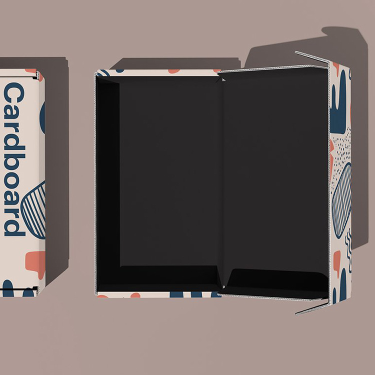High quality color printing express cosmetics clothing corrugated paper box free design