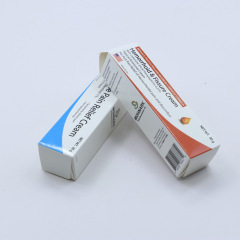 Manufacturer custom design white card folding box health care essence cool buckle bottom box sticker double-sided tape medicine color box customization