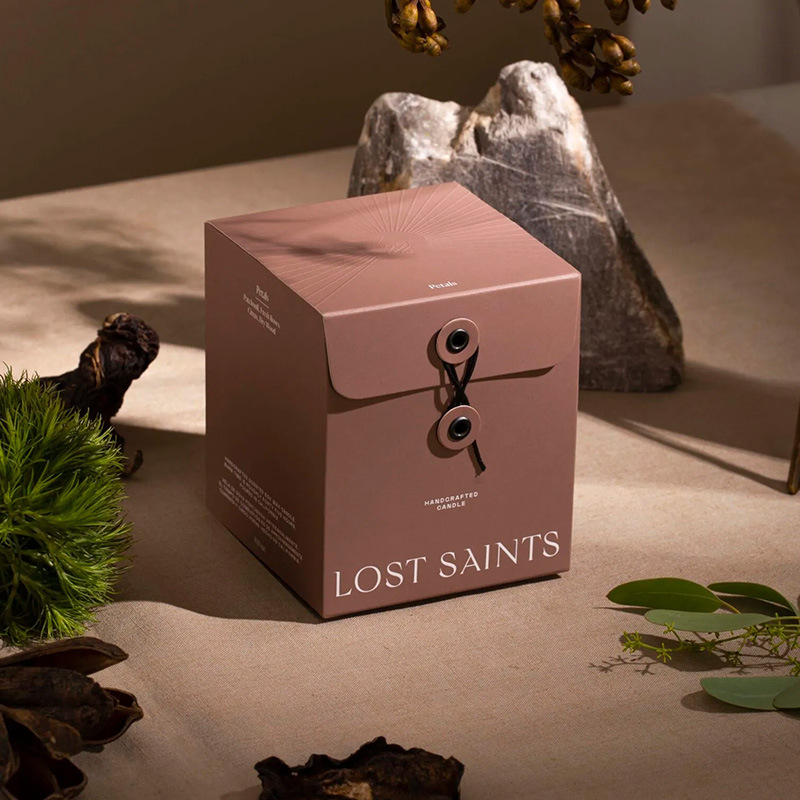 Aromatherapy candle jar packaging box custom kraft paper nailing rope creative soy wax souvenir gift fragrance gift box