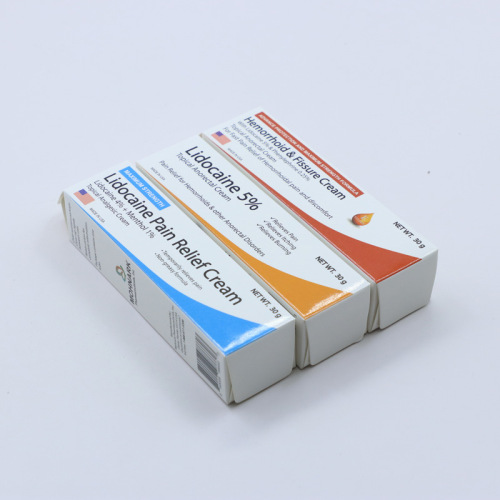 Manufacturer custom design white card folding box health care essence cool buckle bottom box sticker double-sided tape medicine color box customization