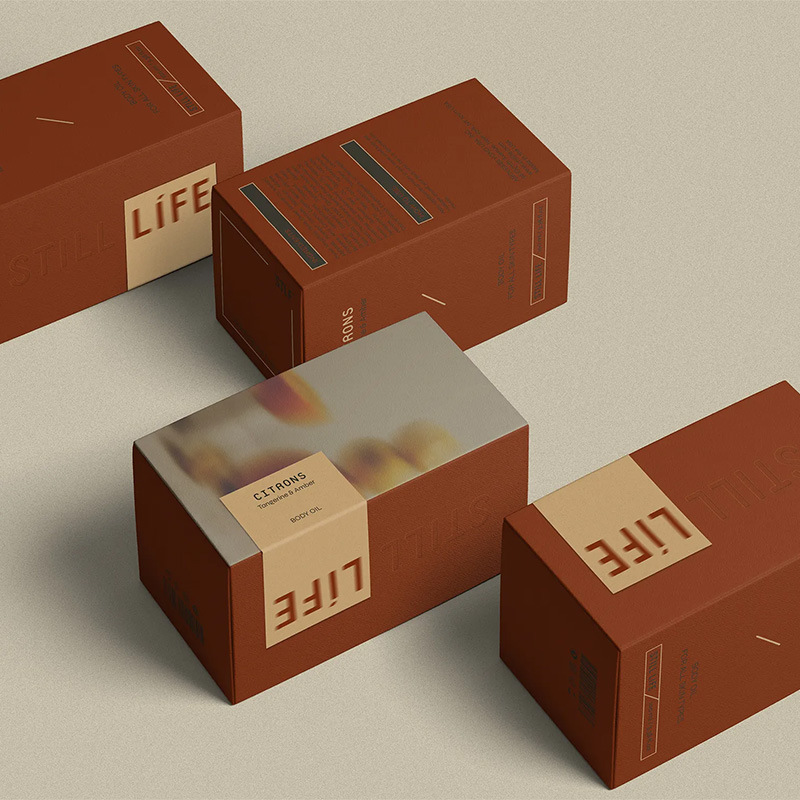 Customized Body Care Essence Lotion Packaging Box Kraft Paper Double Socket Color Box Frosted Cosmetic Gift Box