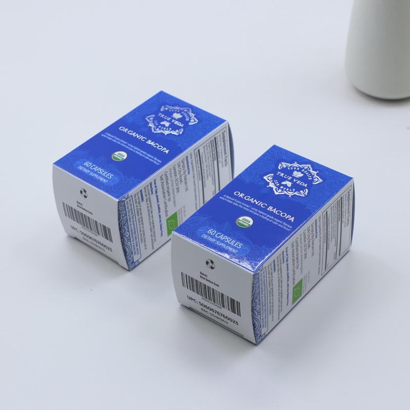 Manufacturer customized soft box gold stamping embossing silver stamping logo vitamin health care products double buckle white card color box custom made