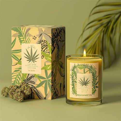 Factory direct printing color box soft box white cardboard soybean essential oil candle aromatherapy jar packaging box double socket
