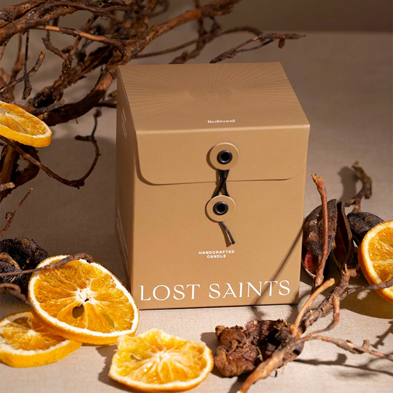 Aromatherapy candle jar packaging box custom kraft paper nailing rope creative soy wax souvenir gift fragrance gift box