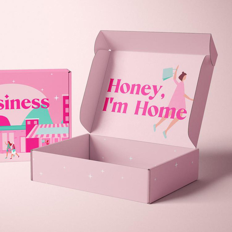 Custom flip pink airplane box wholesale jewelry packaging box