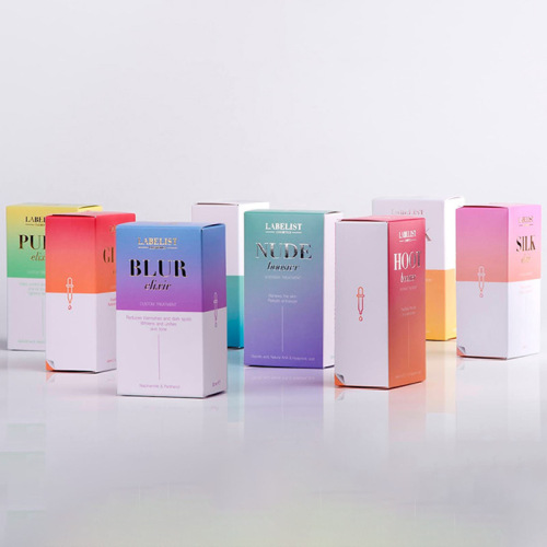 Mask box custom design printing high-end skin care products laser silver card paper box cosmetics essential oil lotion packaging