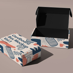 High quality color printing express cosmetics clothing corrugated paper box free design