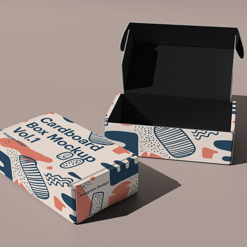 High quality color printing express cosmetics clothing corrugated paper box free design