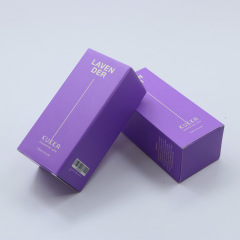 Customized purple bayonet box with printed logo, car perfume aromatherapy packaging color box, folding color box custom manufacturer