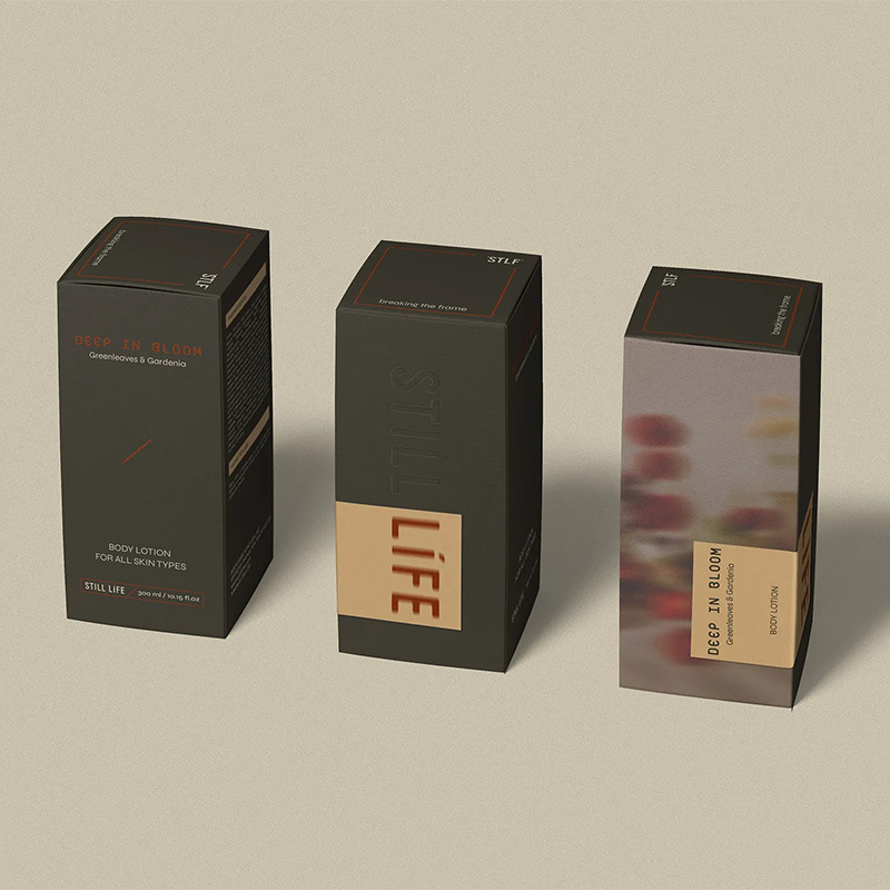 Customized Body Care Essence Lotion Packaging Box Kraft Paper Double Socket Color Box Frosted Cosmetic Gift Box