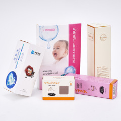 Facial mask toothpaste white cardboard box double socket window UV coated color box skin care products folding paper packaging custom