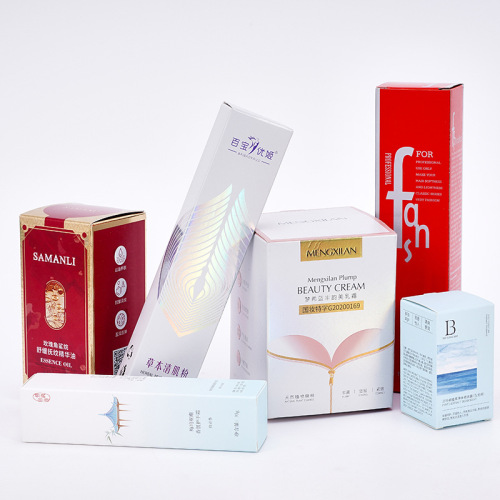 Facial mask toothpaste white cardboard box double socket window UV coated color box skin care products folding paper packaging custom