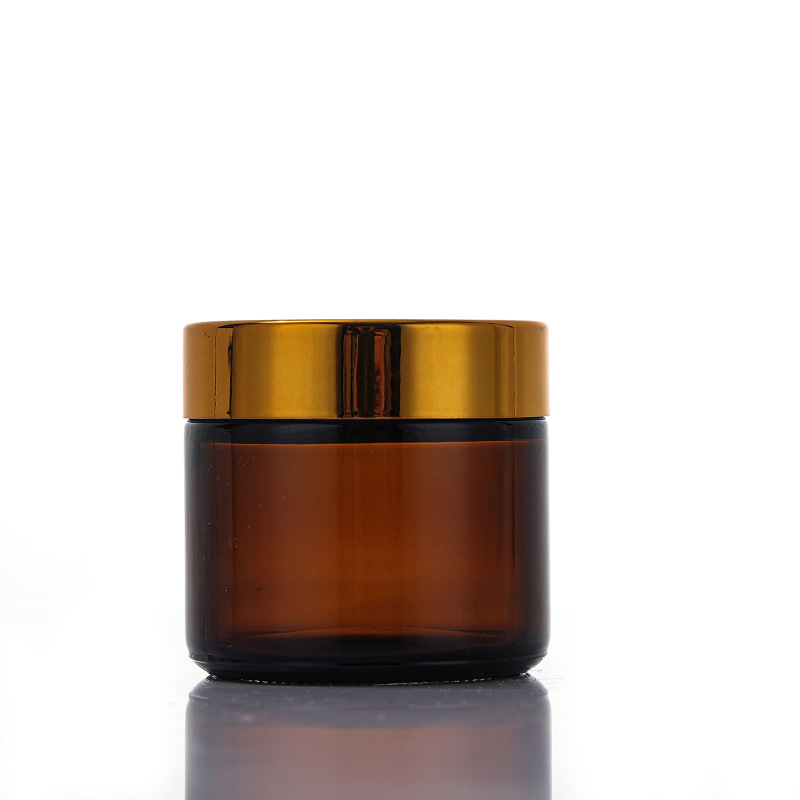 Brown cream bottle face cream bottle empty bottle cosmetic bottle sub-bottle thickened sealed glass mask bottle portable 30g