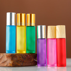Frosted ball bottle colored glass ball bottle travel portable cosmetic massage essence lotion bottle wholesale
