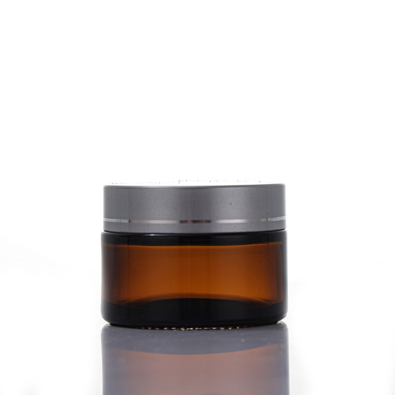 Brown cream bottle face cream bottle empty bottle cosmetic bottle sub-bottle thickened sealed glass mask bottle portable 30g