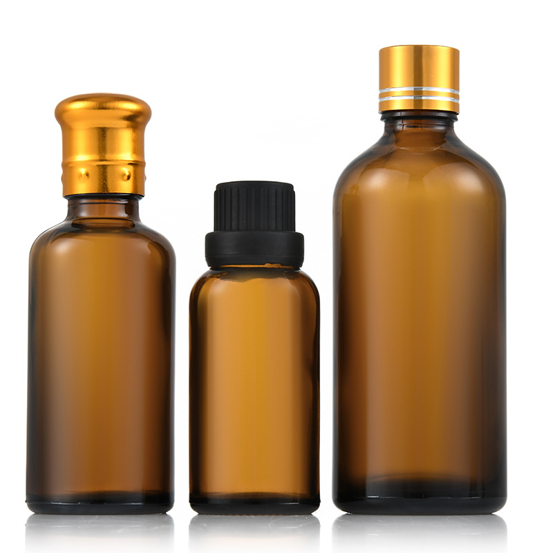Brown essential oil bottle thick brown light-proof glass rubber head dropper bottle 10ml cosmetic essence liquid empty bottle wholesale
