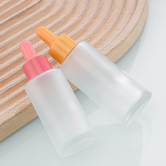 Frosted flat shoulder dropper bottle macaron color essence liquid bottle 20ml30ml portable cosmetics sub-bottle