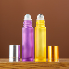 Frosted ball bottle colored glass ball bottle travel portable cosmetic massage essence lotion bottle wholesale
