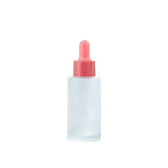 Frosted flat shoulder dropper bottle macaron color essence liquid bottle 20ml30ml portable cosmetics sub-bottle